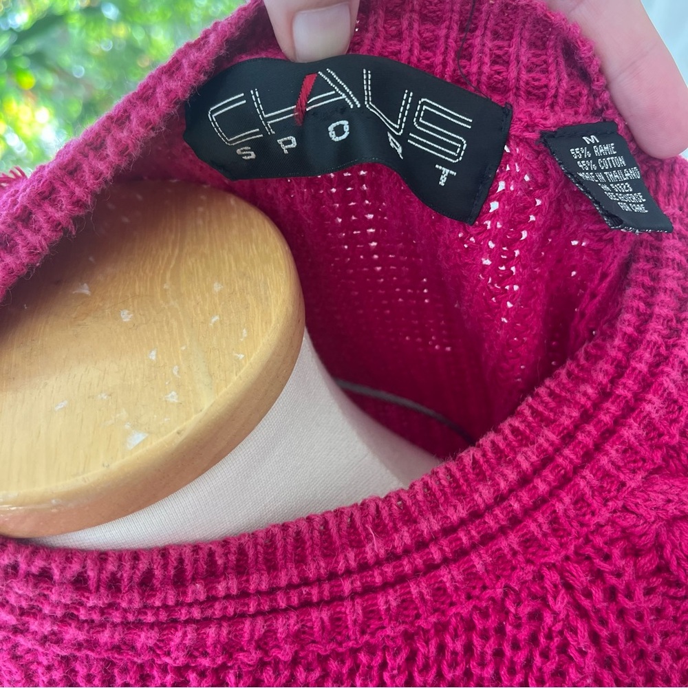 Vintage Women's Crew Neck Sweater - Pink - Picture 11 of 11